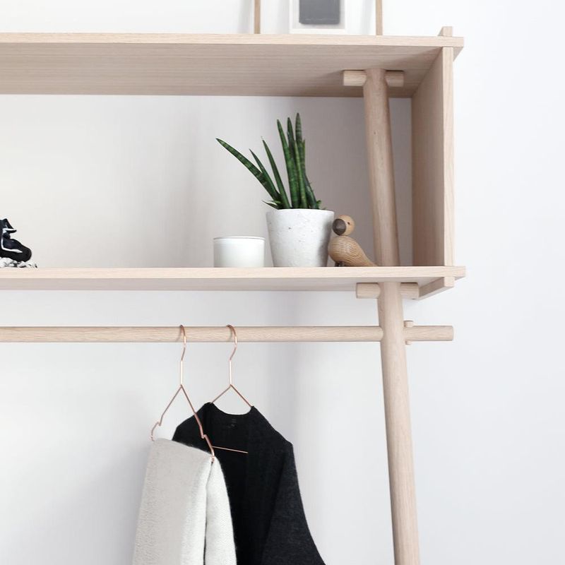 Woud Tøyboks Garderobe B 120cm hvitpigmentert eik