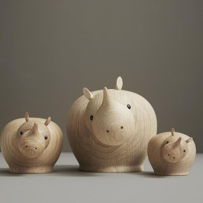 Woud Rina Rhinoceros eik LAGERVARE