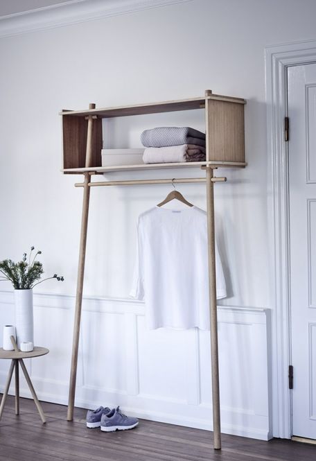 Hovedbilde Woud Tøyboks Garderobe B 120cm hvitpigmentert eik